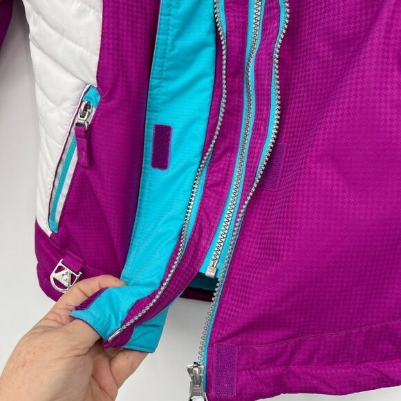 Gerry Youth Jacket Sz Xs Colorblock Purple Blue Insulated - Picture 10 of 16